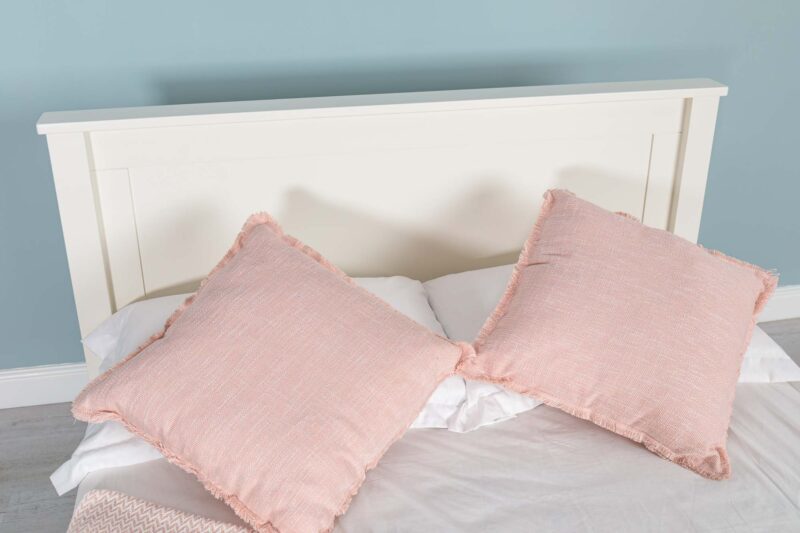 Vaikun Soft White Solid Wood Bed Frame – 5ft King Size Clearance - Image 5