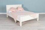 Vaikun Soft White Solid Wood Bed Frame – 5ft King Size Clearance