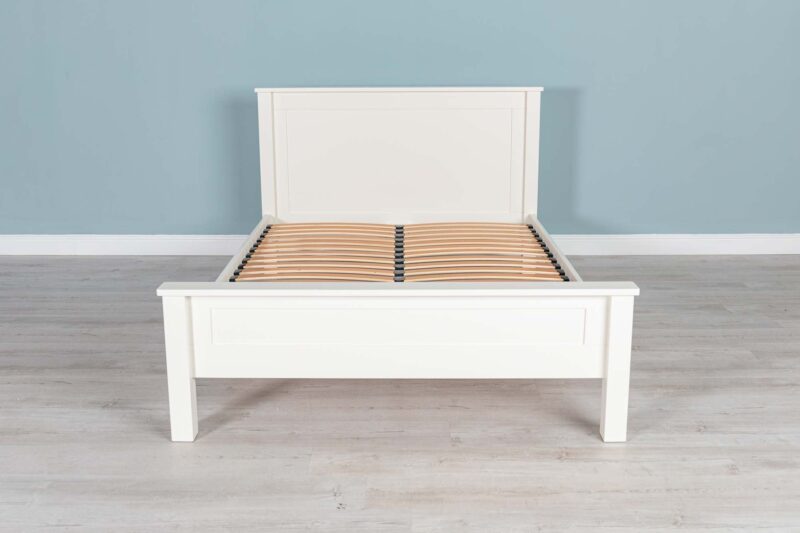 Vaikun Soft White Solid Wood Bed Frame – 6ft Super King Clearance - Image 7