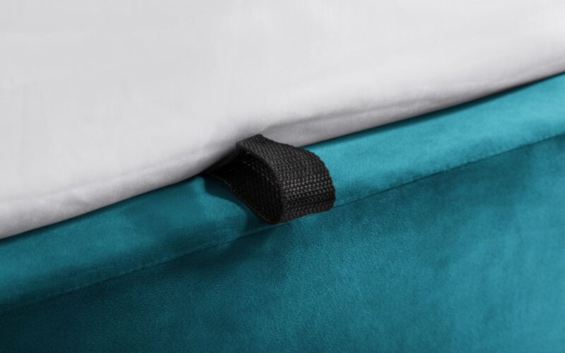Vaikun Velvet Fabric Ottoman Storage Bed Frame – 4ft6 Double - Image 6