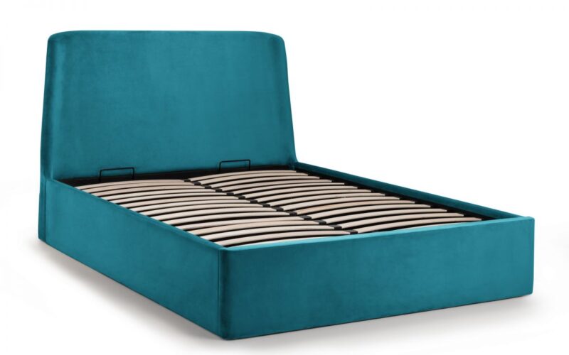 Vaikun Velvet Fabric Ottoman Storage Bed Frame – 4ft6 Double - Image 5