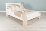 Vaikun Soft White Solid Wood Bed Frame – 6ft Super King Clearance