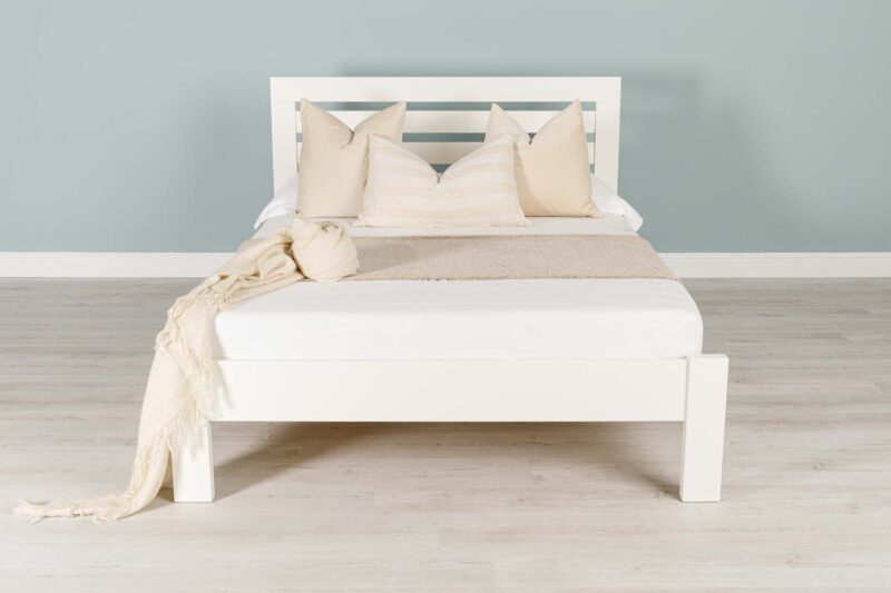 Vaikun Soft White Solid Wood Bed Frame – 6ft Super King Clearance - Image 2