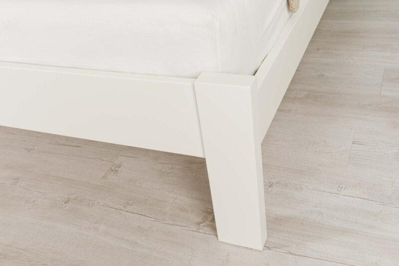 Vaikun Soft White Solid Wood Bed Frame – 6ft Super King Clearance - Image 3