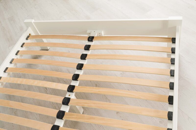 Vaikun Soft White Solid Wood Bed Frame – 6ft Super King Clearance - Image 6
