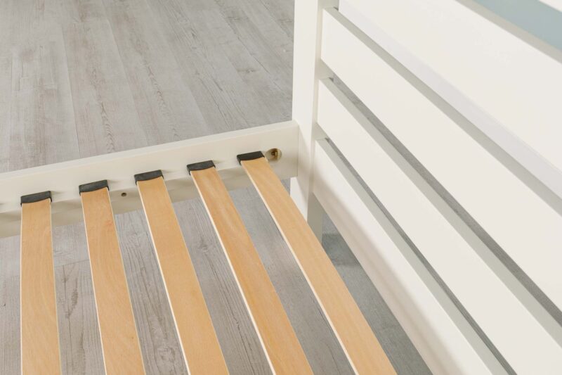 Vaikun Soft White Solid Wood Bed Frame – 6ft Super King Clearance - Image 11