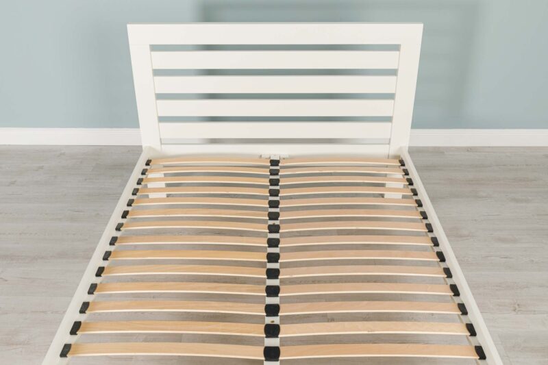Vaikun Soft White Solid Wood Bed Frame – 6ft Super King Clearance - Image 10