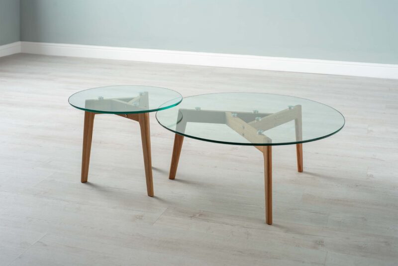 Round Glass Side Table - Image 3