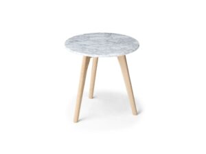 Round White Marble Side Table