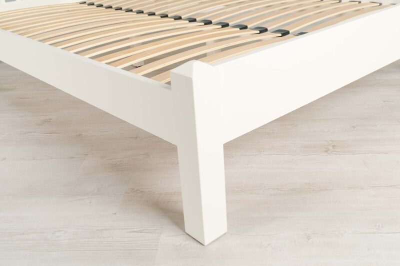Vaikun Soft White Solid Wood Bed Frame – 5ft King Size Clearance - Image 14